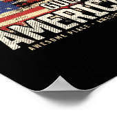 Amerika's Golf van Amerika Grunge Patriottisch Poster (Hoek)