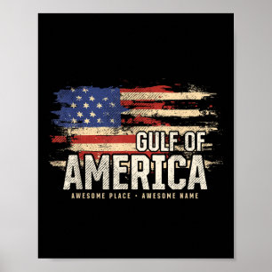 Amerika's Golf van Amerika Grunge Patriottisch Poster
