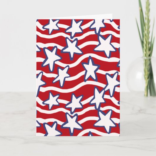 Amerika's golvende sterren en strepen kaart (Voorkant)
