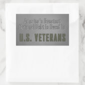 Amerika's grootste staatsschuld aan veteranen rechthoekige sticker (Tas)