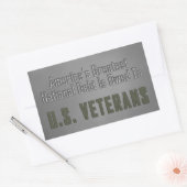 Amerika's grootste staatsschuld aan veteranen rechthoekige sticker (Envelop)