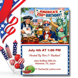 Amerika's Helden vieren Amerika's 250e BBQ Kaart