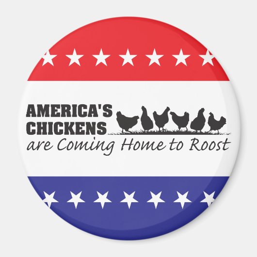 Amerika's kippen komen thuis in Roost Magneet (Voorkant)