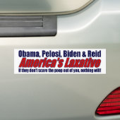 Amerika's laxatief bumpersticker (Op auto)