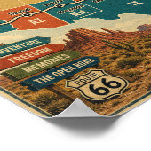 Amerika's Moederweg Vintage Kaart Poster (Hoek)