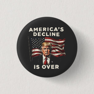 Amerika's neergang is over Trump patriottische Ame Ronde Button 3,2 Cm