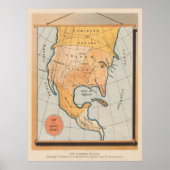 -Amerika's oom Sam Eating Cuba Map Poster (Voorkant)