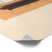 -Amerika's oom Sam Eating Cuba Map Poster (Hoek)