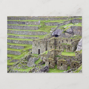 Amerika's, Peru, Machu Picchu. De oude 2 Briefkaart