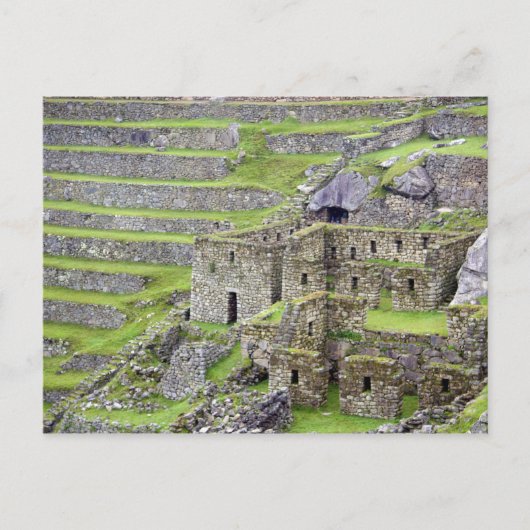 Amerika's, Peru, Machu Picchu. De oude 2 Briefkaart (Voorkant)