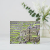 Amerika's, Peru, Machu Picchu. De oude 2 Briefkaart (Staand voorkant)