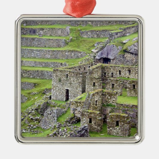 Amerika's, Peru, Machu Picchu. De oude 2 Metalen Ornament (Voorkant)