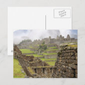 Amerika's, Peru, Machu Picchu. De oude Briefkaart (Voorkant / Achterkant)
