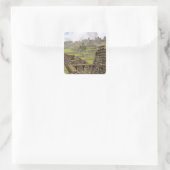 Amerika's, Peru, Machu Picchu. De oude Vierkante Sticker (Tas)