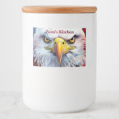 Amerika's Rode Adelaar Vuur Voedselcontainer Etiket (Voorkant)