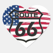 Amerikas Route 66 Hart Sticker (Voorkant)