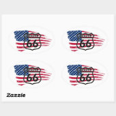 Amerikas Route 66 Ovale Sticker (Vel)