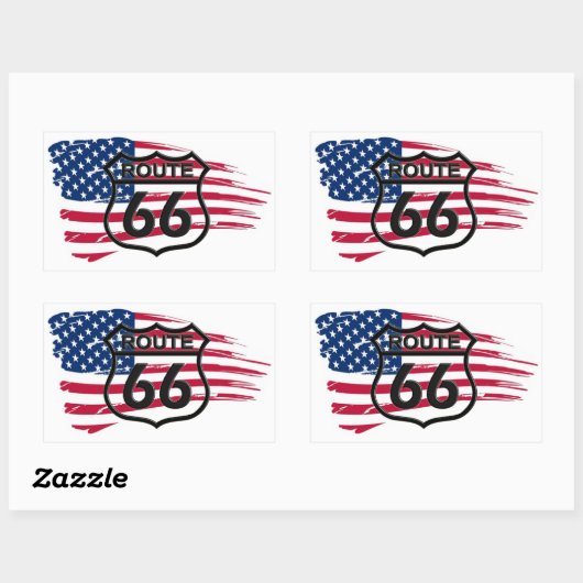 Amerikas Route 66 Rechthoekige Sticker (Vel)