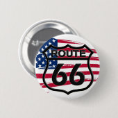Amerikas Route 66 Ronde Button 5,7 Cm (Voorkant /achterkant)