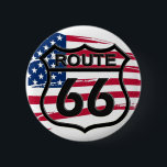 Amerikas Route 66 Ronde Button 5,7 Cm<br><div class="desc">Die legendäre Route 66 weckt Emotionen. Zeigt die Verbundenheit.</div>