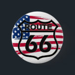 Amerikas Route 66 Ronde Button 5,7 Cm<br><div class="desc">Die legendäre Route 66 weckt Emotionen. Zeigt die Verbundenheit.</div>