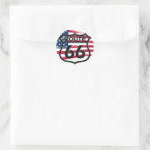 Amerikas Route 66 Ronde Sticker (Tas)