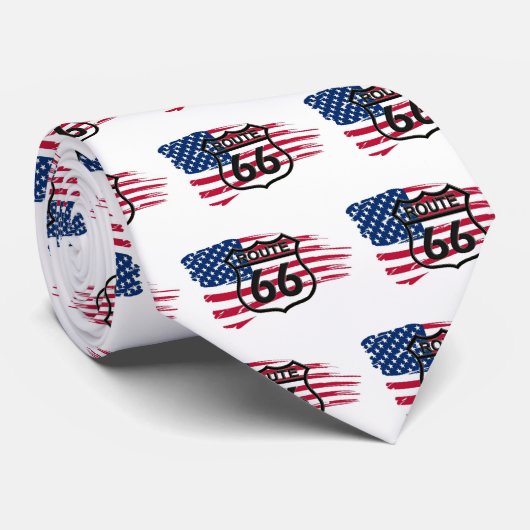 Amerikas Route 66 Stropdas (Opgerold)