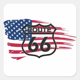 Amerikas Route 66 Vierkante Sticker