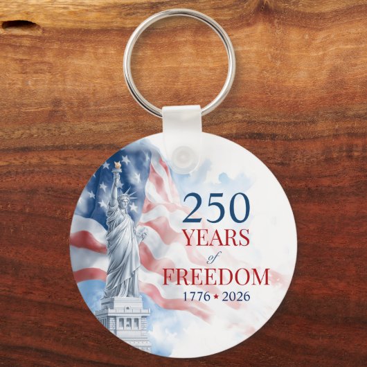 Amerika's Semi-quince-eeuwfeest 250 Jaar Vrijheid Sleutelhanger (Achterkant)