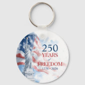 Amerika's Semi-quince-eeuwfeest 250 Jaar Vrijheid Sleutelhanger (Achterkant)
