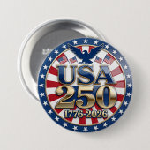 Amerika's Semiquincentennial 1776-2026 VS 250 Ronde Button 7,6 Cm (Voorkant /achterkant)