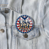 Amerika's Semiquincentennial 1776-2026 VS 250 Ronde Button 7,6 Cm (In situ)