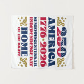 Amerika's Semiquintcentennial Patriotic Tapestry Wandkleed (Voorkant (horizontaal))