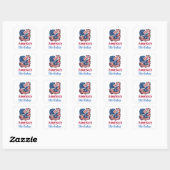 Amerika's Verjaardagsarend Vierkante Sticker (Vel)