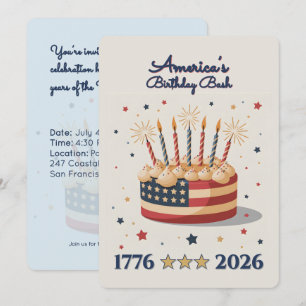 Amerika's Verjaardagsfeest 1776-2026 Kaart