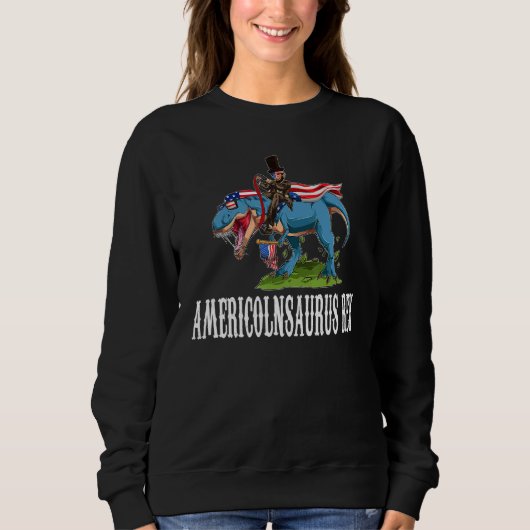 Amerikolnsaurus Rex America Rex Abraham Lincoln Trui (Voorkant)