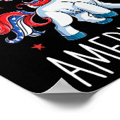 Amerikorn Eenhoorn 4 juli t Shirt Meisjes Merico Poster (Hoek)