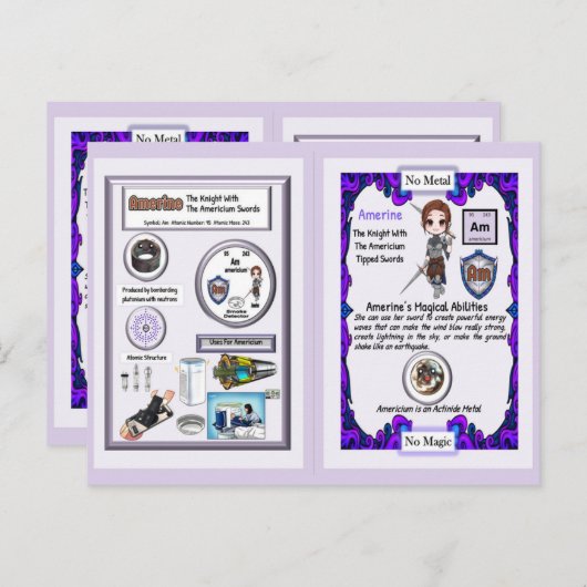 Amerine - Knight Americium Sword Briefkaart (Voorkant / Achterkant)
