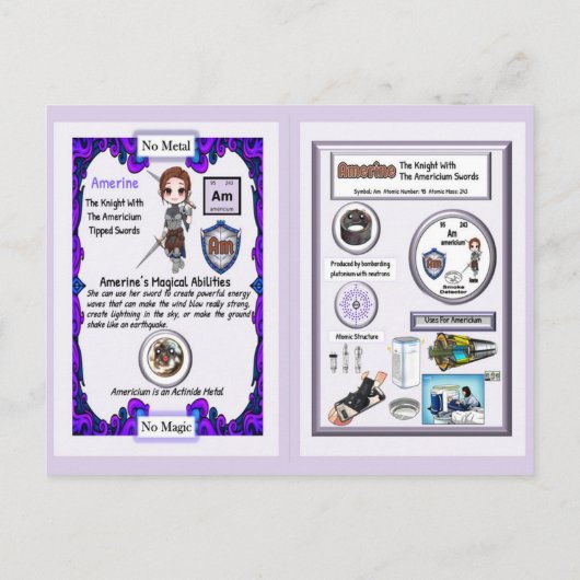 Amerine - Knight Americium Sword Briefkaart (Achterkant)