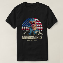 Amerisaurus 4 juli Amerikaanse vlag Patriottisch T-shirt