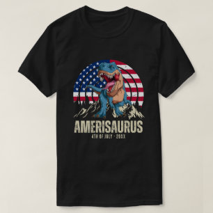 Amerisaurus 4 juli Amerikaanse vlag Patriottisch T-shirt