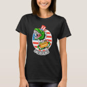 Amerisaurus amerikaanse dinosaurus Rex Eating Hot  T-shirt (Voorkant)