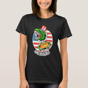 Amerisaurus amerikaanse dinosaurus Rex Eating Hot  T-shirt