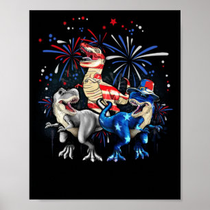 AMERISAURUS Dinosaur 4 juli Onafhankelijkheid Poster