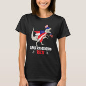 Amerisaurus Rex American Flag 4th of July T Rex Di T-shirt (Voorkant)