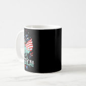 Amerisaurus Rex American Flag Independence Day Mer Koffiemok (Voorkant links)
