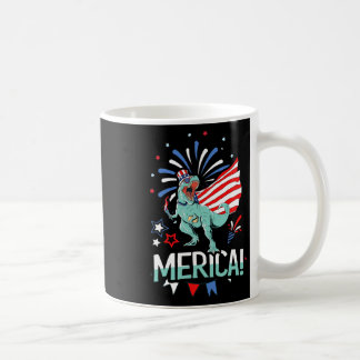 Amerisaurus Rex American Flag Independence Day Mer Koffiemok