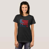 Amerisaurus rex Amerika vlag dinosaurus rex 4e van T-shirt (Voorkant volledig)