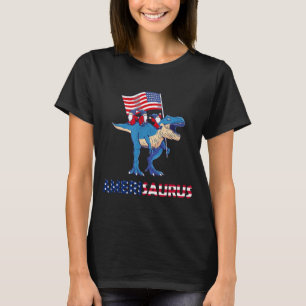 Amerisaurus Rex Grappige 4 juli Amerikaanse Vlag T-shirt
