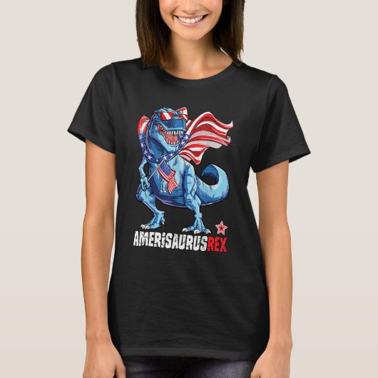 Amerisaurus Rex Independence Day T-shirt (Voorkant)